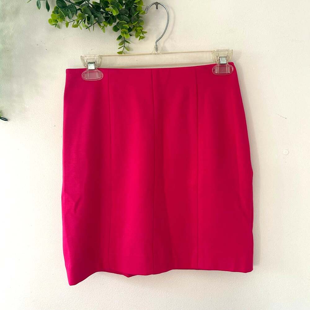 Ann Taylor Hot Pink Pointe Mini Pencil Skirt Petite